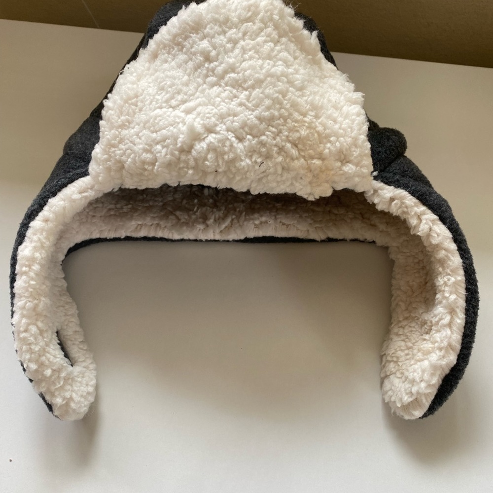 Small baby winter hat, gray, used once